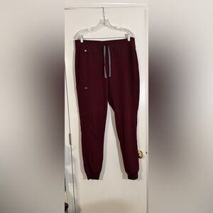 Figs Unisex Maroon scrubs Joggers medical field uniform nurse doctor large tall